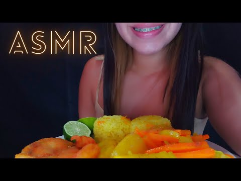 ASMR Almuerza conmigo super delicioso (eating sounds) 😋🥗🍛