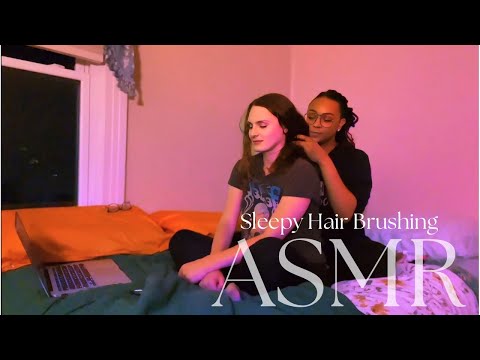 ASMR | Brushing & Braiding My Girlfriend’s Hair Before Bed