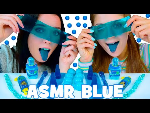 ASMR Full Video Blue Food Sheet Jelly, Nerds Rope, Gummy Mukbang 먹방