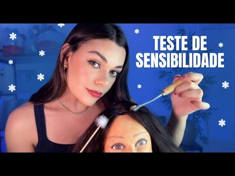ASMR: Teste De Sensibilidade No Couro Cabeludo (macio ou pontudo)😴✨