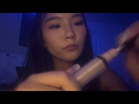 asmr-real makeup on u (camera touching)
