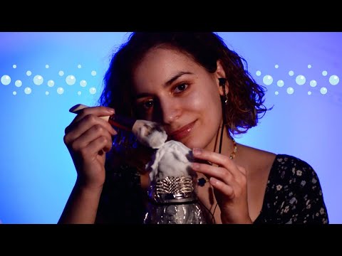 ASMR 🧼 Sonidos relajantes con espuma sobre el micro para dormir profundamente 😴