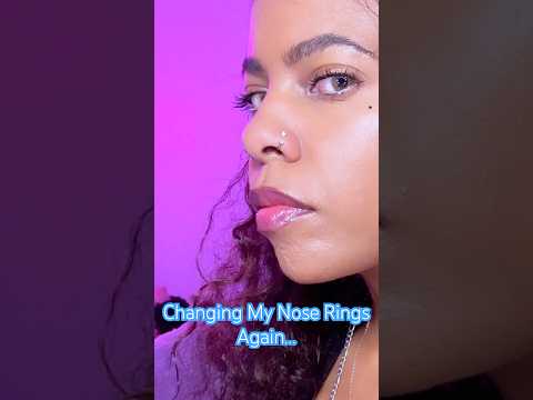 Changing My Nose Rings Again… To a horseshoe and hoop! #nosepiercings #nosering #doublenosepiercing