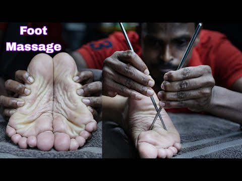 Chopsticks Foot Massage | ASMR Closeup Foot Massage With Oil | Foot Tapping & Tingles For Relaxation