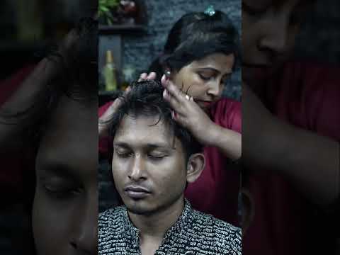 Say Goodbye to Tension: Deep Tissue ASMR Head Massage for Relaxation #shorts