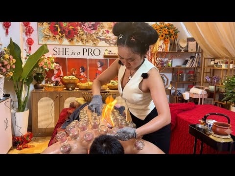 ASMR 🇻🇳 Beautiful Cupping Master in Vietnam | Deep Head Massage & Relaxation