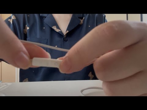 【ASMR】イヤフォンマイクにゾワゾワ指耳かき｜Finger earcleaning on the earphones mic
