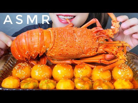 ASMR GIANT LOBSTER X HOMEMADE RICE CAKE BALL , EATING SOUNDS | LINH-ASMR