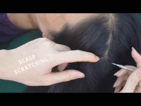 ASMR Hair Parting Real Person With Breathing, Snoring Sound, Relaxing For Anxiety Reduce