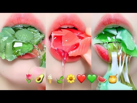 asmr Compilation Wax Honey 🌷🌼🍃🍦🍉 이모지 먹방 eating #mukbang #asmr #asmrsounds #satisfying