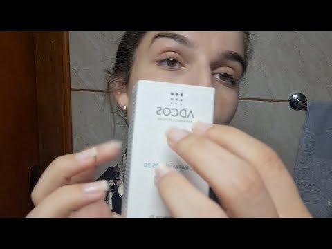 ASMR skincare adcos| Sons de embalagens, tapping e sons de boca