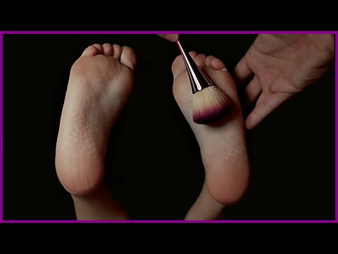 АСМР МАССАЖ НОГ ТРЕЙСИНГ КИСТОЧКОЙ ЩЕКОТКА ПЯТОЧЕК | ASMR MASSAGE FOOT  TRACING BRUSH TICKLING HEEL