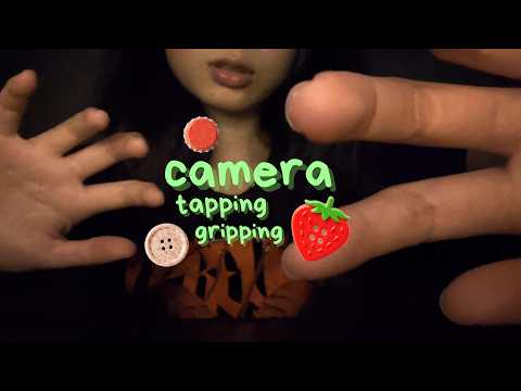 fast and aggressive asmr | camera tapping, squeaky gripping, adjusting, dry mouth sounds