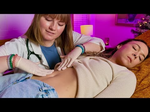 ASMR Stomach Examination @ilovekatieasmr | Soft Spoken Real Person Medical RolePlay for Sleep