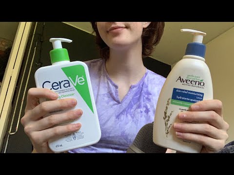 fast gripping, tapping and scratching on lotion bottles ASMR