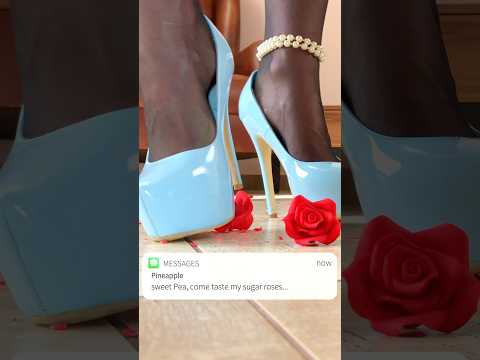 Pea vs. Sugar Roses! High Heels Crushing Food! Oddly Satisfying! ASMR