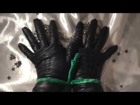 LEATHER GLOVES  🖤   A CREAKY TIED UP  💚  [[ASMR]]