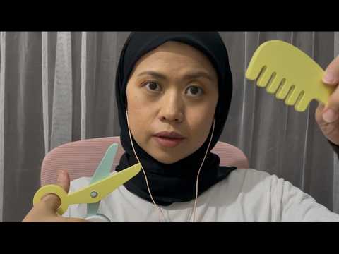 ASMR Roleplay - Welcome to Gossip Barbershop! (lofi, wooden tools, layered sounds)