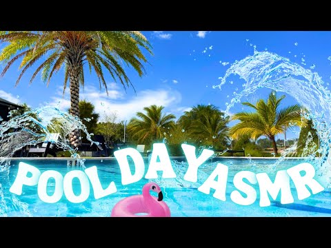 POV: cool off in the pool on a hot summer day ASMR (no talking, water splashing, bubbling) 🫧 🌊 ☀️