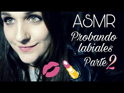 ASMR Español || Probando labiales -Parte II- (Mouth sounds + besos)