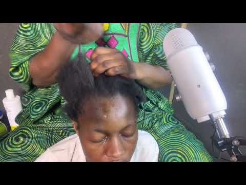 ASMR✨ SOFT WHISPER SCALP SCRATCHING ON MY COUSIN, WITH GUM CRACKING SOUND.