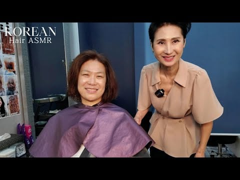 미용실 ASMR 황갈색(#새치커버 새치커버)는 이렇게 발라야 잘 먹는다. You have to put it on like this to eat it well