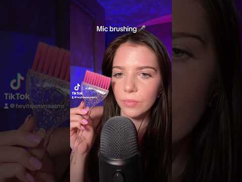 Mic brushing 🎤 #asmr #relax #asmrtriggers #tingles #triggers #relaxing #sleep #relaxingtriggers