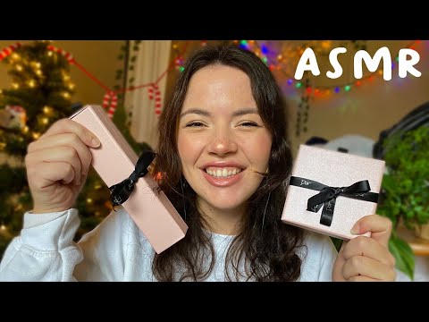 ASMR Christmas Gift Haul | tapping, crinkling, whispered