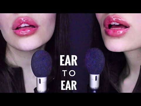 ASMR Twins | Inaudible Whispering & mouth sounds