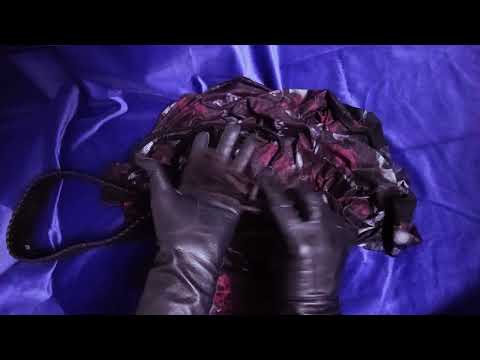 LEATHER GLOVES 🖤   VINTAGE LEATHER OPERA GLOVES :-{}  [[ASMR]]
