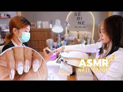 ASMR Nail Art at a Cozy Nail Salon in Bangkok | Real Salon Sounds