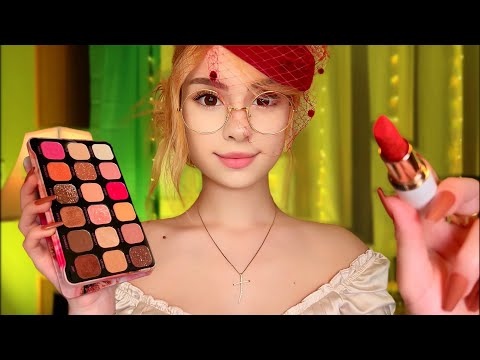 ASMR Doing Your ROYAL MAKEUP 👑 (You're a Duchess)  Layered Sounds Personal Attention For SLEEP 😴👑
