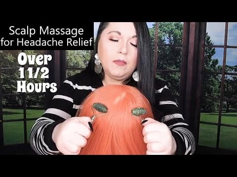 ASMR Relaxing Scalp Massage for Headache Relief Compilation (Tools, Scalp Scratching, Whispering)