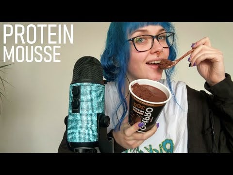 ASMR Eating Chocolate Protein Mousse