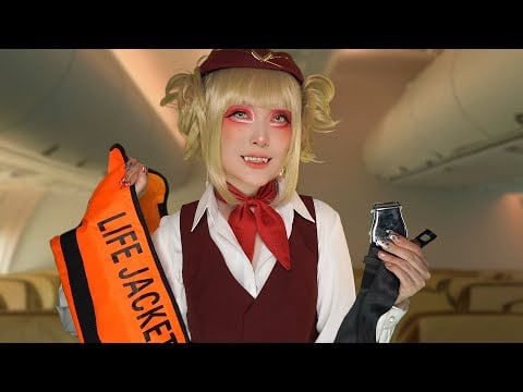 АСМР Стюардесса 🌚 На борту самолета ✈ ASMR RP (SUB)