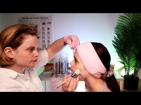 A Real Person ASMR Facial Skin Treatment With Steam & Extraction