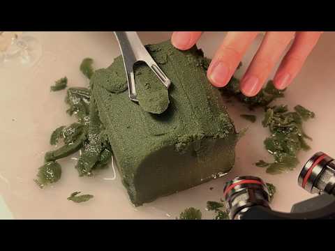 ASMR | Wet Floral Foam 🌿 Soft Cutting & Crumbling Sounds for Sleep | No talking