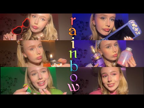 ASMR rainbow triggers ⋆｡‧˚ʚɞ˚🌈 trigger assortment