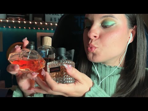 ASMR mi colección de perfumes ~ susurros, tapping, sonidos relajantes ♡