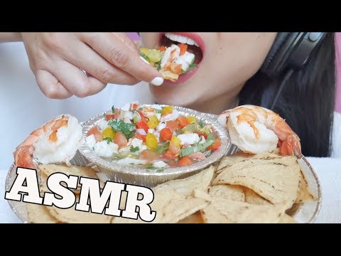 ASMR SHRIMP CEVICHE + CHIPS + PINEAPPLE SALSA (CRUNCHY EATING SOUNDS) NO TALKING | SAS-ASMR