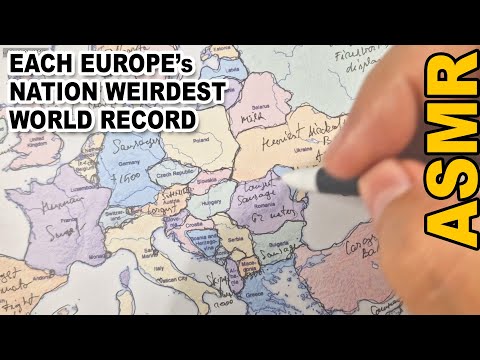 ASMR Facts: Every European Country’s Weirdest World Record | ASMR Map Tracing