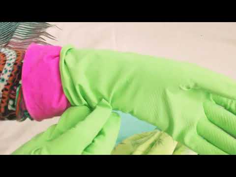 RUBBER GLOVES💜💙💚 LAYERING  [[ASMR]]