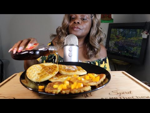 Did What He Had To Do | Eggo Hashbrowns Pecan Syrup ASMR Eating Sounds