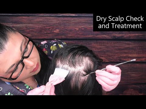 ASMR Dry Scalp Check and Treatment (Scalp Massage, Whispering) Medical Roleplay