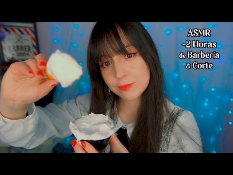 ⭐ASMR -2 HORAS Barbería y Corte de Cabello💈 [Sub] Sonidos Relajantes para Dormir