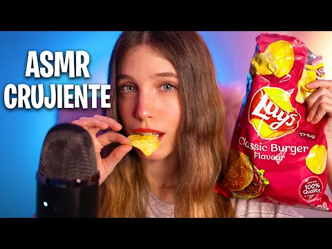 ASMR COMIENDO SNACKS MUY CRUJIENTES ✨🍟 SONIDOS DE COMIDA MUY RELAJANTES (Mouth sounds)