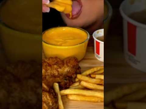 Eating KFC #shorts #asmr  #food #kfc