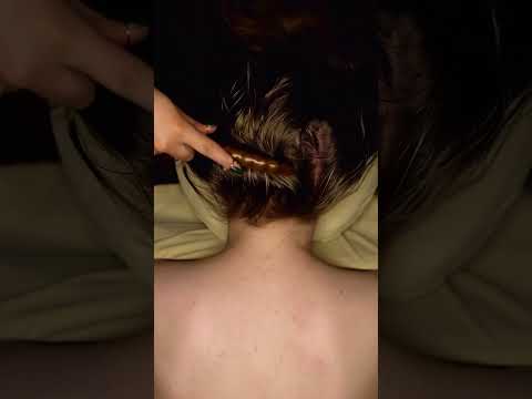 Scalp massage,Sandalwood Comb+ Rosemary Oil scalp treatment🤭 #asmr #scalpmassage #scalptreatment