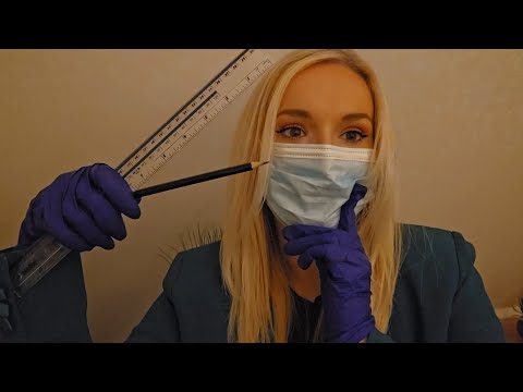 ASMR Measuring your face  | touching your face | medical roleplay