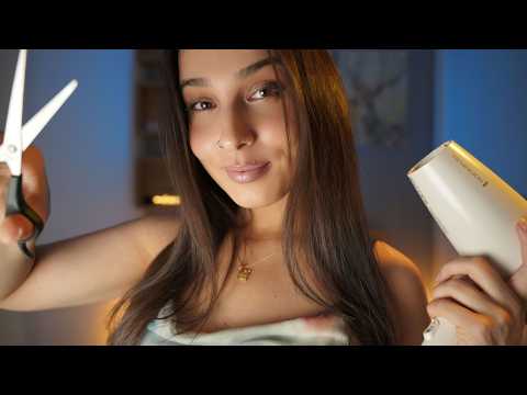 ASMR Haircut & Blow-dry ✂️ [soft spoken, personal attention]